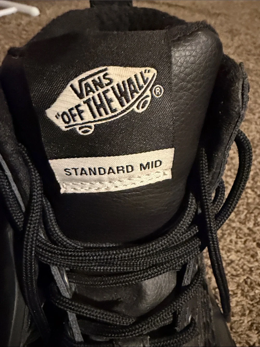 Vans Black Checkerboard Standard Mid Men's Boots